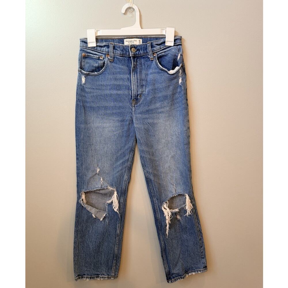 Abercrombie 90s Grunge High-Rise Women’s Jeans waist 28 Size 6XS Distressed